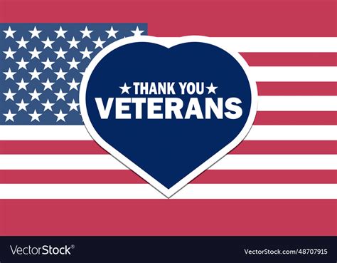 Thank you veterans Royalty Free Vector Image - VectorStock