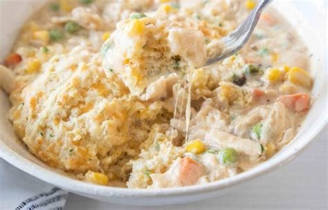 Chicken Pot Pie With Cheesy Drop Biscuits Reluctant Entertainer