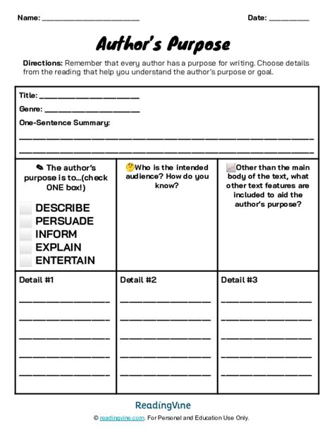 Authors Purpose Graphic Organizer Teacher Made Twinkl Worksheets