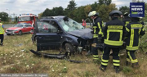 Zwei Unfälle auf der A 6 bei St Ingbert drei Erwachsene zwei Kinder