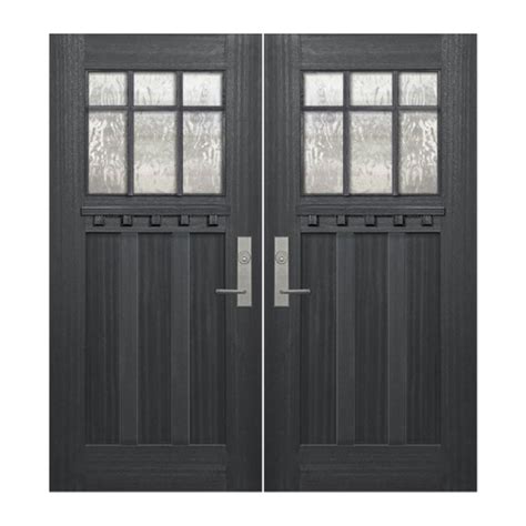 Exterior Mahogany Craftsman Double Door Craftsman Marginal Lite Sdl