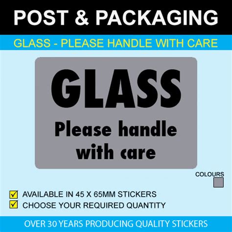 Glass Please Handle With Care Stickers Price Stickers