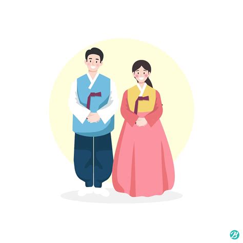 한복 인사 일러스트 Ai 다운로드 Download Hanbok Greeting Vector Urbanbrush