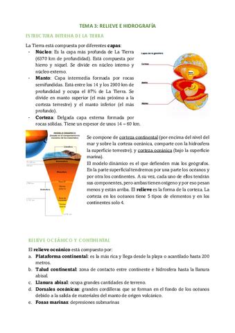 Tema 3 Relieve E Hidrografia Pdf