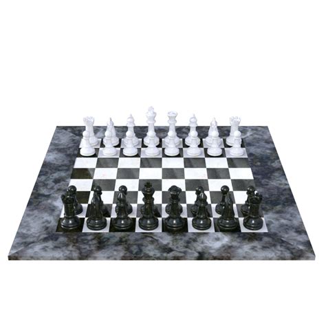 Chess Board Game Isolated 3d Render 21013855 Png