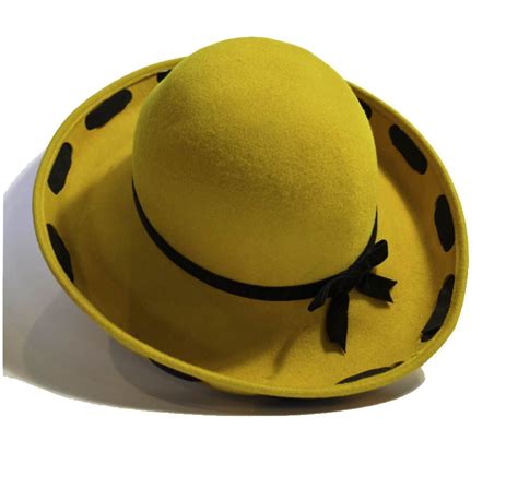 Mustard yellow Madeline-esque school girl hat. Designed by contemporary ...