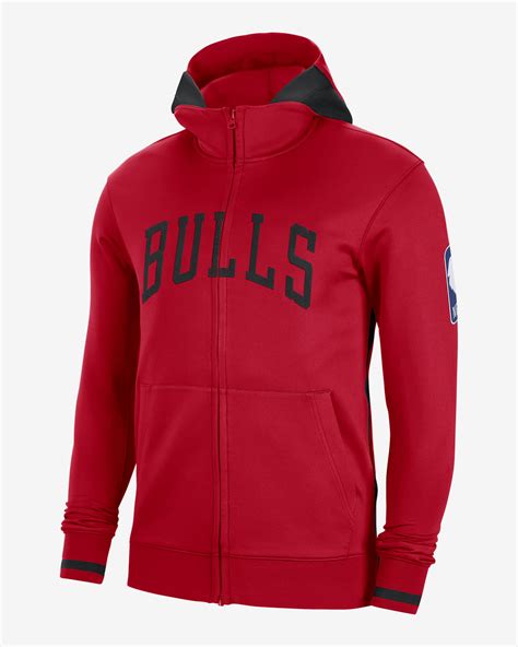 Chicago Bulls Showtime Mens Nike Dri Fit Nba Full Zip Hoodie Nike Nz