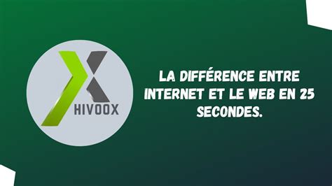 Français La différence entre internet et le web en 25 secondes YouTube