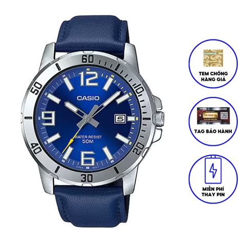 Đồng hồ nam dây da Casio MTP VD01L 2BVUDF chính hãng Shopee Việt Nam