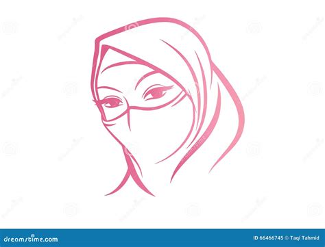 Arabian Woman In Hijab Sketch Vector Art Stock Vector Image 66466745