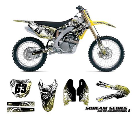 Suzuki Scream Graphics Kit White Omxgraphics