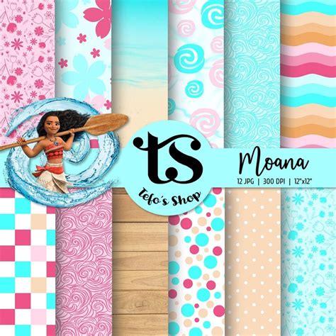 Moana Papeles Digitales Paper Pack