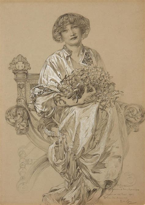 Alphonse Mucha Sketches At Explore Collection Of