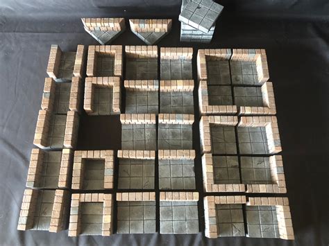 Beginners Dungeon Tile Set Dnd Terrain Modular Etsy