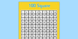 FREE! - 100 Square (Bottom to Top) - Hundred Splat Square