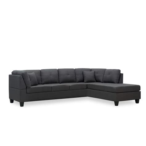 Grey Linen Sofa Sectional Large – Homb.ca