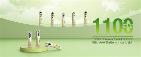 Ebl V Aaa Batterie Ricaricabili Con Tech Pile Ricaricabili Da