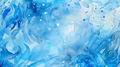 Premium Photo Watercolor Painting Of A Blue Abstract Watercolor