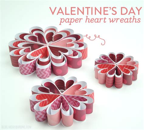 Valentines Day Paper Heart Wreaths Vicky Barone