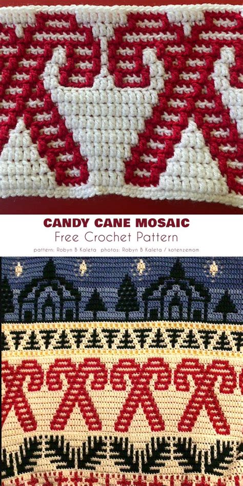 Christmas Mosaic 5 Free Crochet Patterns Christmas Mosaics Crochet