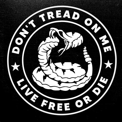 Dont Tread On Me Decal Sticker Live Free Or Die 2nd Etsy