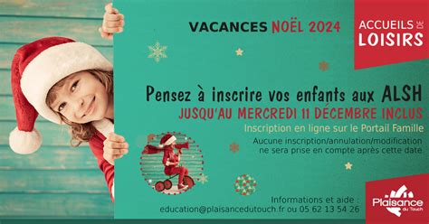 Accueils de loisirs Inscriptions ouvertes pour les vacances de Noël