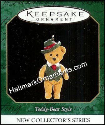 Teddy Bear Style Miniature Qxm Hallmark Ornaments