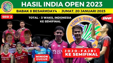 Jojo Fajar Rian Ke Sf Total Wakil Ina Ke Sf India Open Day