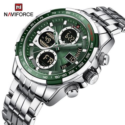 Buy NaviForce NF9197 Green Silver Watch Online At Best Price In Nepal