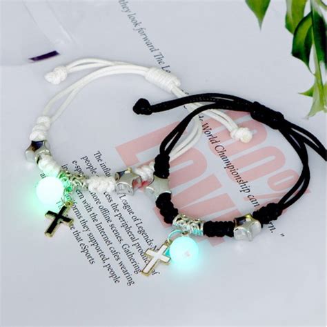 Pcs Pulsera Magn Tica Luminosa Para Pareja Amistad De Tr O Creativo