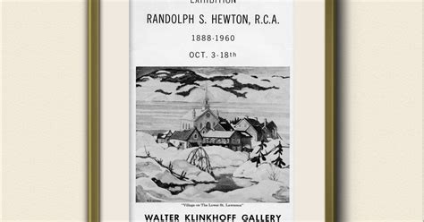 Randolph Hewton Exposition Rétrospective Alan Klinkhoff Gallery