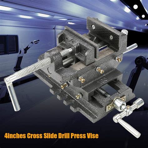 Cross Slide Workshop Bench Vice Clamp Heavy Duty Table Vice 4 Inch