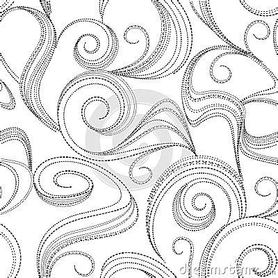 Seamless Abstract Black Swirl Background Cartoon Vector | CartoonDealer ...