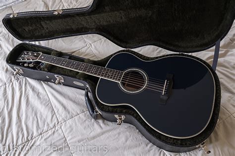 Martin Custom Shop 000 OM VTS Navy Blue Acoustic Guitar Reverb