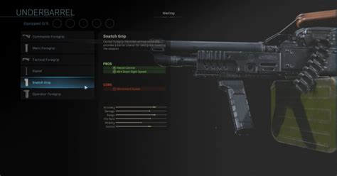 Warzone Snatch Grip Underbarrel Stats Call Of Duty Modern Warfare