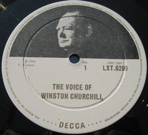 The Voice Of Winston Churchill Decca LXT 6200 UK Lp Mono Recordrome