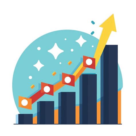 Premium Vector Growth Graph With Growth Arrow Vector