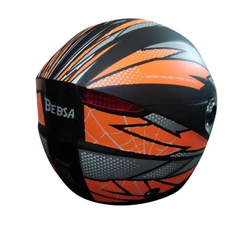 Bebsa Fiberglass Black And Orange Bike Helmet at Rs 699 in Delhi | ID ...