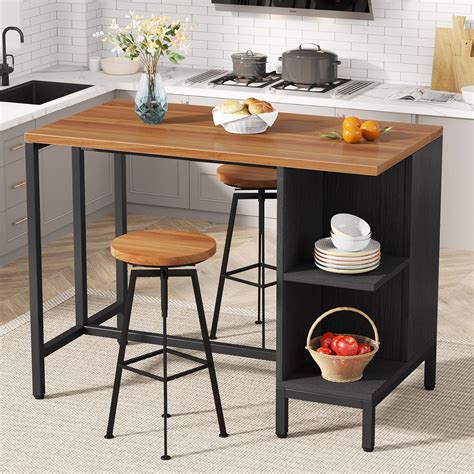 Tribesigns Kitchen Island With Storage Shelves 43 Inch Kitchen Prep