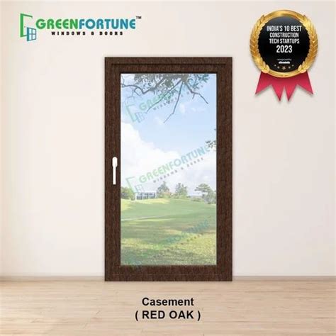 Swing Exterior Upvc Casement Door Red Oak Clear Glass At Best Price