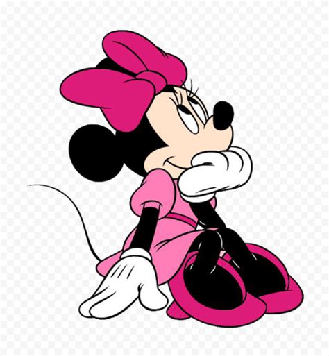 Hd Minnie Mouse Sitting Down Thinking Png Citypng