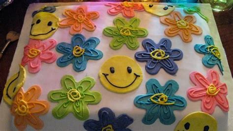 Groovy Cake 60s Style Cake Fondant Cakes Sugar Cookie