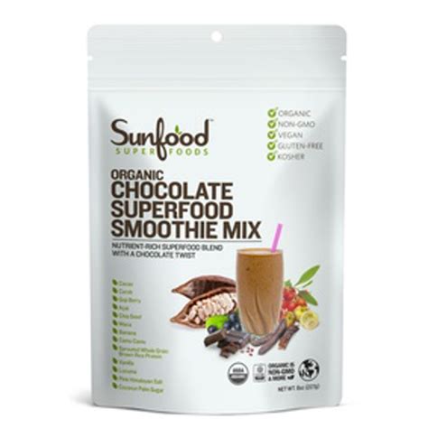 Lee Sunfood Superfoods Chocolate Superfood Smoothie Mix 8oz Organic