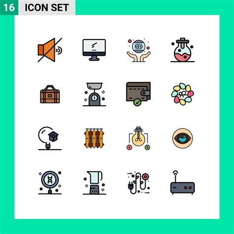 Stock Vector Icon Pack of 16 Line Signs and Symbols for equipment ...