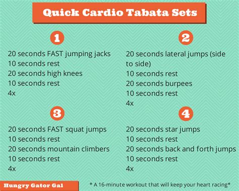 Cardio Workout Cardio Tabata Gym Weights