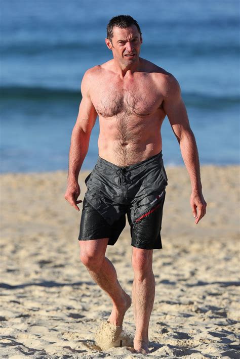 Hugh Jackman Hits The Beach In Australia Picture Celebrities On Vacation Abc News