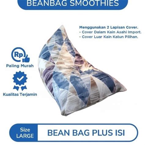 Jual Bean Bag Plus ISI Size Dewasa Triangle Midnightblue Beanbag