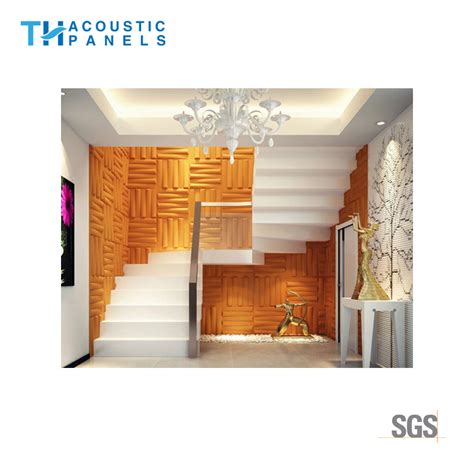 Flame Retartant Acoustic Panel Polyester Fiber Decorative 3D Wall Panel