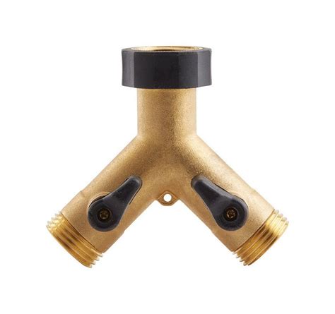 Gilmour Pro High Flow Brass Dual Outlet Shut Off Valve