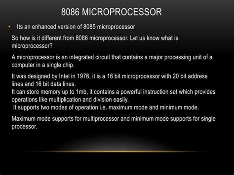 8086 Microprocessor Ppt